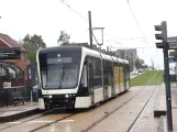 Odense low-floor articulated tram 15 "Symfonien" at Østerbæksvej (2021)