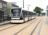 Odense Tramway with low-floor articulated tram 03 "Forbindelsen" at Vesterbro (2022)