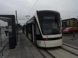 Odense Tramway with low-floor articulated tram 04 "Strømmen" at Tarup Center (2022)
