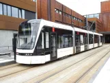 Odense Tramway with low-floor articulated tram 05 "Opdagelsen" at SDU (2024)