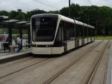 Odense Tramway with low-floor articulated tram 07 "Drømmen" at SDU (2024)