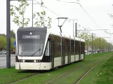 Odense Tramway with low-floor articulated tram 07 "Drømmen" outside Saxovej (2022)