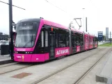 Odense Tramway with low-floor articulated tram 08 "Eventyret" at Rosengårdcentret (2024)