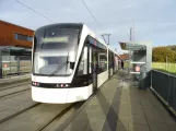 Odense Tramway with low-floor articulated tram 08 "Eventyret" at SDU Syd / Hospital Nord (2023)