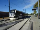 Odense Tramway with low-floor articulated tram 09 "Friheden" at Park & Ride (2022)