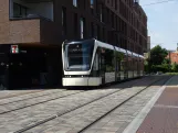 Odense Tramway with low-floor articulated tram 14 "Pusterummet" near Albani Torv (2024)