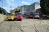 Olomouc railcar 148 at Ulice Koźlužská (2008)