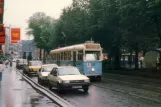 Oslo extra line 15 with railcar 230 on Stortingsgate (1987)