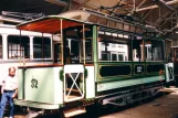 Oslo railcar 32 inside Sagene Remise, Sporveismuseet Vognhall 5 (1995)