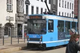 Oslo tram line 12 with articulated tram 139 at Jernbanetorget (2022)