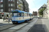 Ostrava tram line 8 with articulated tram 803 at Náměstí Republiky Ostrava (2008)