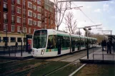 Paris tram line T3a with low-floor articulated tram 311 at Porte d'Ivry (2007)