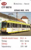 Playing card: Arad articulated tram 00216 (2014)