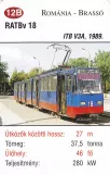 Playing card: Braşov tram line 101 with articulated tram 18 (2014)