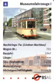 Playing card: Bremen 16 Ringlinie with railcar 701 on Gustav-Deetjen-Allee (2006)