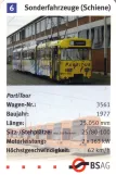 Playing card: Bremen articulated tram 3561 "Roland der Riese" at Gröpelingen (2006)
