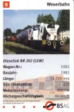 Playing card: Bremen Diesellok BR 202 (LEW) (2006)