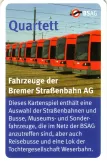 Playing card: Bremen low-floor articulated tram 3109 BSAG Quartett Fahrzeuge der Bremer Straßenbahn (2006)