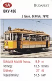 Playing card: Budapest tram line 2 with railcar 436 on Jane Haining rkp (2014)