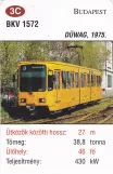 Playing card: Budapest tram line 3 with articulated tram 1572 (2014)