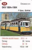 Playing card: Debrecen railcar 1884 in Debrecen (2014)