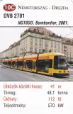 Playing card: Dresden tram line 1 with low-floor articulated tram 2701 at Altmarkt (2014)