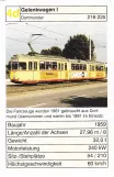Playing card: Karlsruhe articulated tram 222 Gelenkwagen I. Dortmunder (2002)