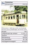 Playing card: Karlsruhe extra line 19 Zweiachser Elfenbeinwagen 110-113 (2002)