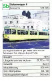 Playing card: Karlsruhe regional line S1 with articulated tram 122 in front of Brauerei Schrempp (2002)