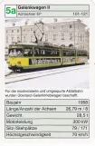 Playing card: Karlsruhe tram line 1 with articulated tram 106 on Marktplatz (2002)