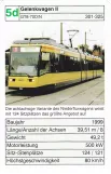 Playing card: Karlsruhe tram line 1 with low-floor articulated tram 309 on Kaiserstraße (2002)