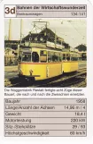 Playing card: Karlsruhe tram line 1 with railcar 134 Bahnen der Wirtschaftswunderzeit Breitraunwagen 134 (2002)