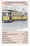 Playing card: Karlsruhe tram line 3 with railcar 33 in front of Bahnhof Hotel Reichshof (2002)