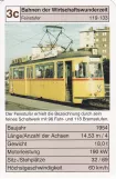 Playing card: Karlsruhe tram line 5 with railcar 124 (2002)