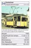 Playing card: Karlsruhe tram line 6 with railcar 115 Zweiachser Kriegsstraßenbahnwagen (2002)
