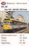 Playing card: Oradea tram line 2 with railcar 38 (2014)