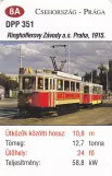 Playing card: Prague 41 with railcar 351 (2014)