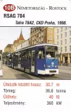 Playing card: Rostock railcar 704  (2014)