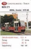 Playing card: Toruń railcar 271 (2014)