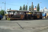 Plzeň track repair machine STP-62 at Vozovna Slovany (2008)