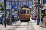 Porto tram line 1 with railcar 220 on R. Nova da Alfândega (2016)