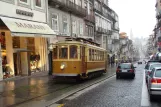 Porto tram line 22 with railcar 131 on Rua de 31 de Janeiro (2008)
