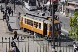 Porto tram line 22 with railcar 218 on Praça da Batalha (2016)