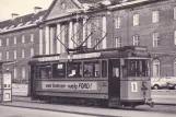 Postcard: Aarhus tram line 1 with railcar 18 at Aarhus H (1970)