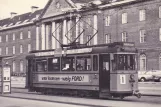 Postcard: Aarhus tram line 1 with railcar 18 at Banegårdspladsen (1970)