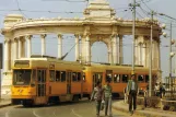 Postcard: Alexandria railcar 1224 in the intersection Omar Lotfy/Ahmed Ourabi (1974)