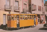 Postcard: Alicante tram line 6 with railcar 20 on Calle Reyes Católicos (1969)