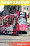 Postcard: Amsterdam tram line 24 with articulated tram 915 on Damrak (1984)