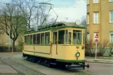 Postcard: Augsburg museum tram 101 at Straßenbahnbetriebshof (1981)