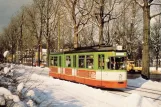 Postcard: Augsburg tram line 4 with articulated tram 519 on Gesundbrunnenstraße (1969)